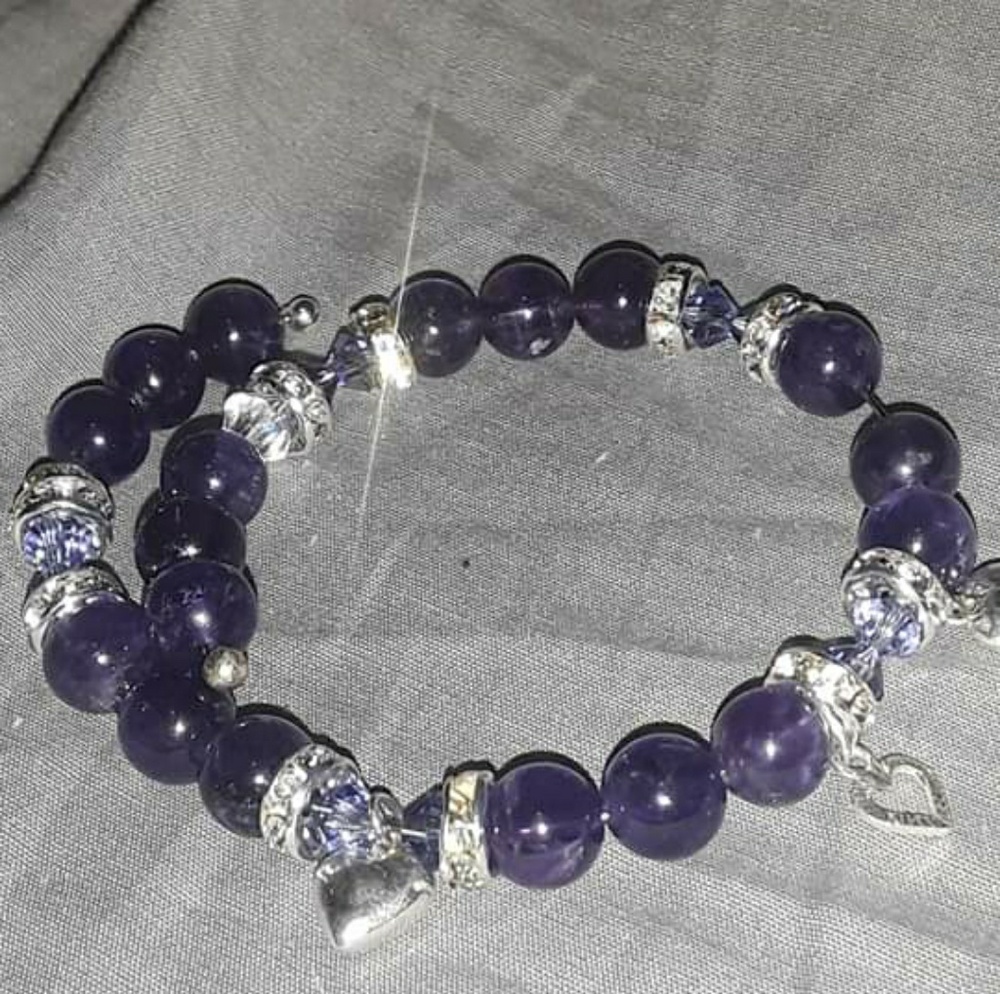 Amethyst & Tanzanite Gemstone Bracelet